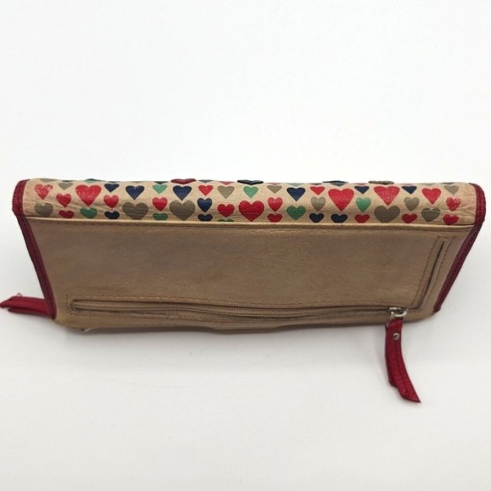 Fossil Wallet Bi-Fold Snap Closure Leather Boho M… - image 5